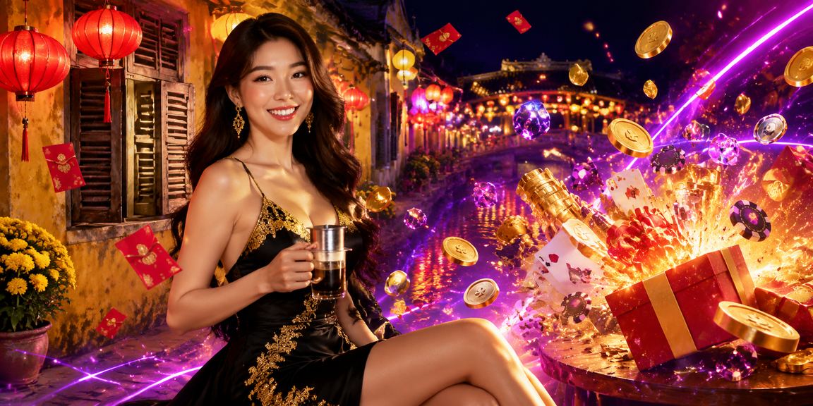 Người chơi ở Hội An nhận thưởng lì xì khi chơi slot game